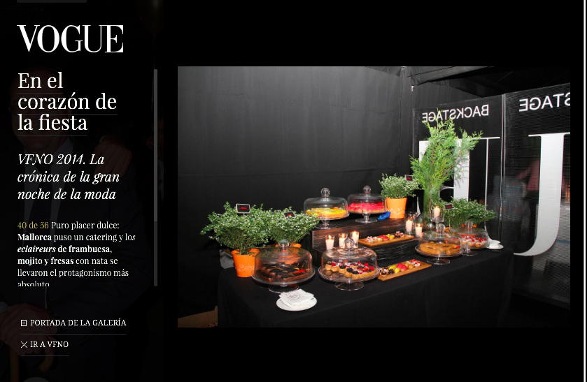 &Eacute;xito de los &eacute;clairs de Pasteler&iacute;a Mallorca en la fiesta de Vogue